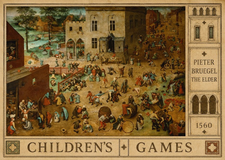 Pieter Bruegel Children's Games II No4 - Plakát