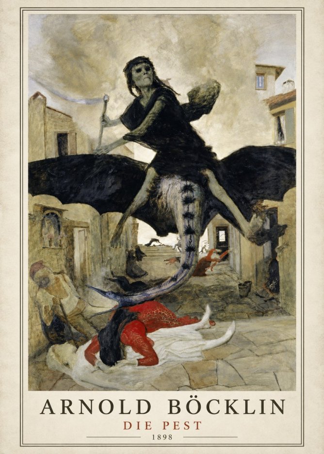 Arnold Böcklin Die Pest II No1 - Plakát