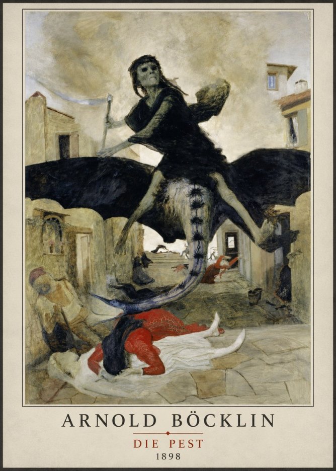 Arnold Böcklin Die Pest II No3 - Plakát