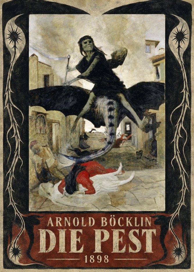 Arnold Böcklin Die Pest II No5 - Plakát
