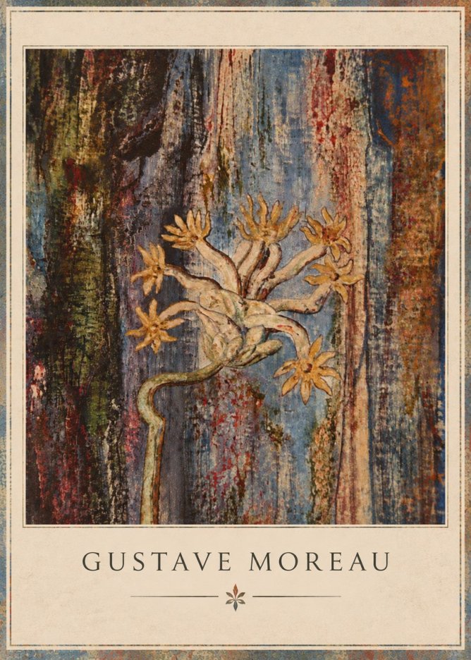 Gustave Moreau Fleur Mystérieuse No3 - Plakát