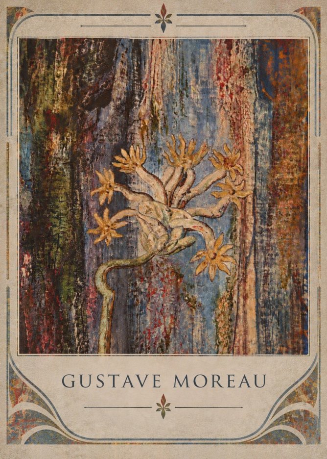 Gustave Moreau Fleur Mystérieuse No5 - Plakát