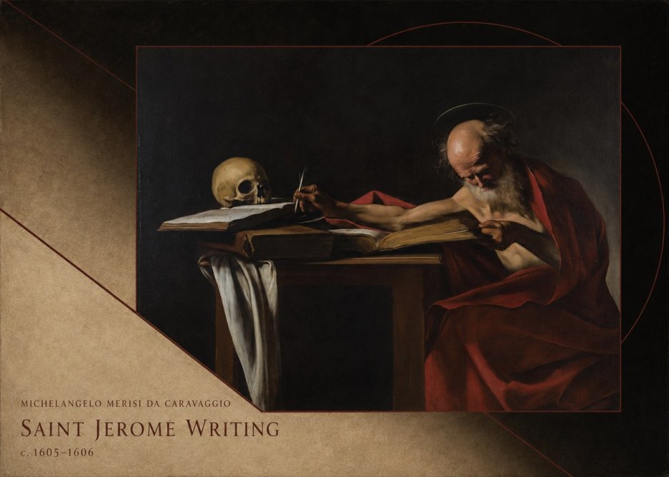 Michelangelo Merisi da Caravaggio Saint Jerome Writing I No3 - Plakát