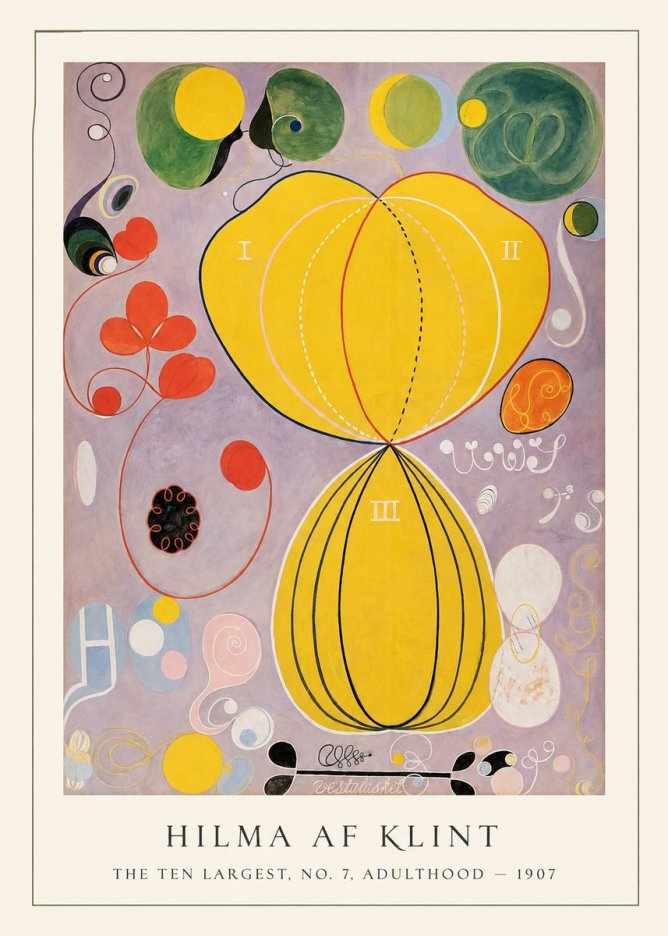 Hilma af Klint The Ten Largest, No. 7, Adulthood No1 - Plakát