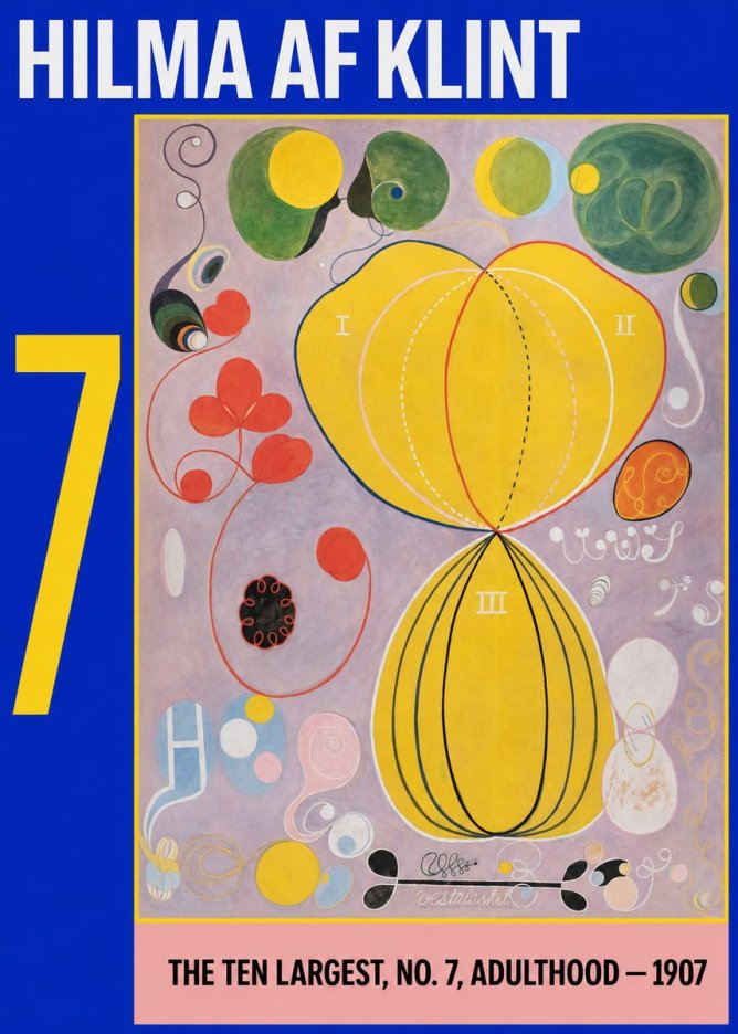 Hilma af Klint The Ten Largest, No. 7, Adulthood No3 - Plakát