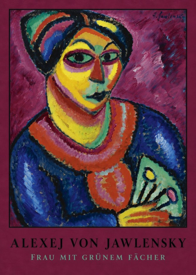 Alexej von Jawlensky Frau Mit Grünem Fächer No4 - Plakát
