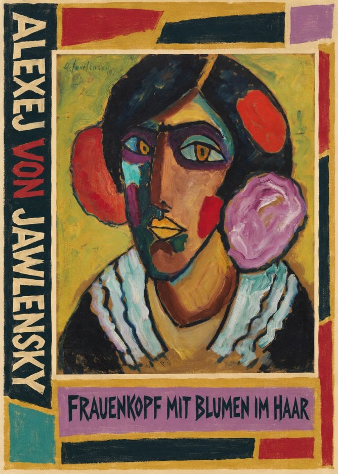Alexej von Jawlensky Frauenkopf Mit Blumen Im Haar No2 - Plakát