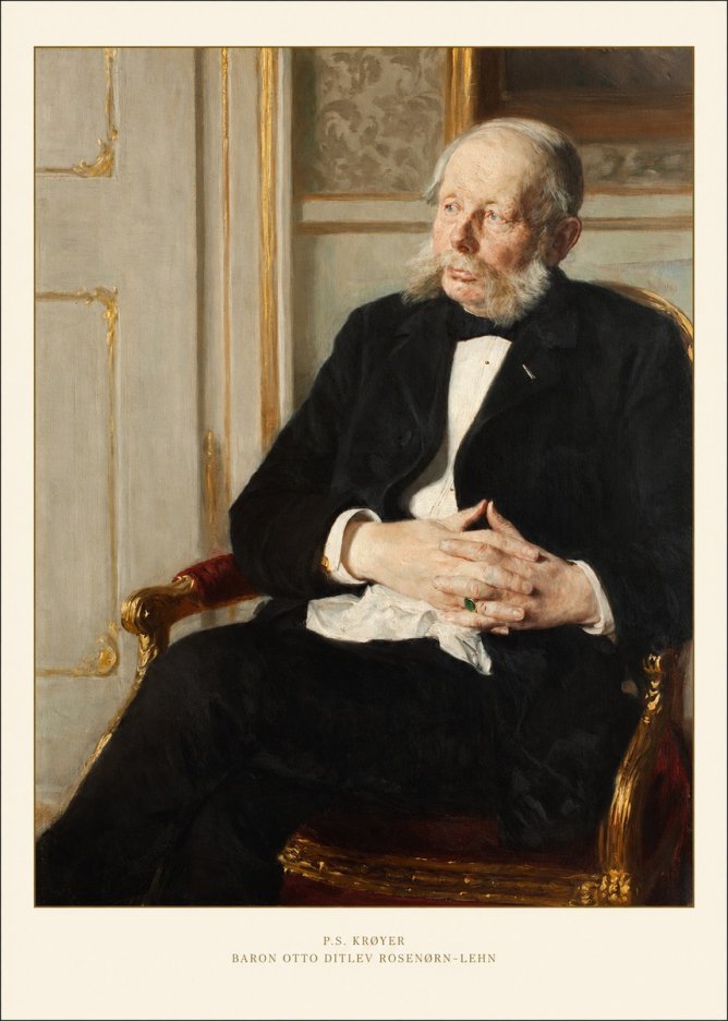 P.S. Krøyer Baron Otto Ditlev Rosenørn-lehn No6 - Plakát