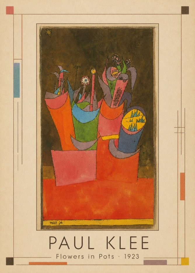 Paul Klee Flowers in Pots No6 - Plakát