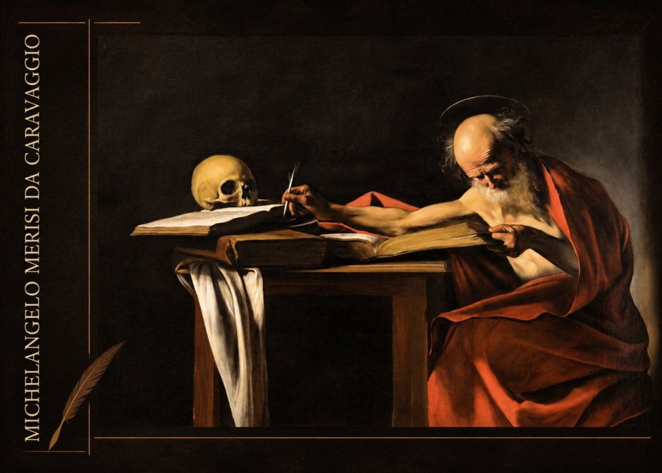 Michelangelo Merisi da Caravaggio Saint Jerome Writing II No2 - Plakát