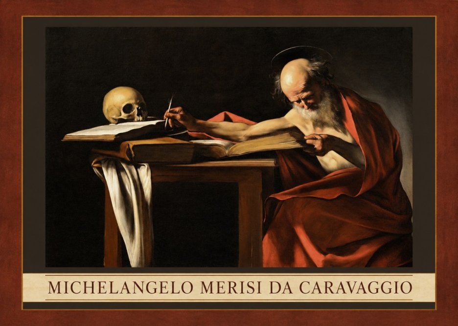 Michelangelo Merisi da Caravaggio Saint Jerome Writing II No3 - Plakát