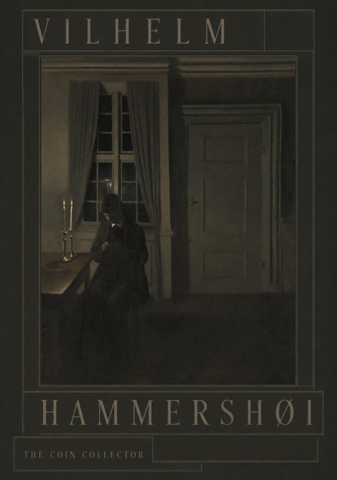 Vilhelm Hammershøi The Coin Collector No3 - Plakát