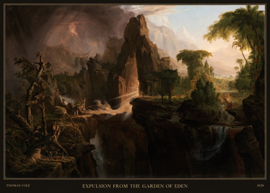 Thomas Cole Expulsion from the Garden of Eden II No5 - Plakát