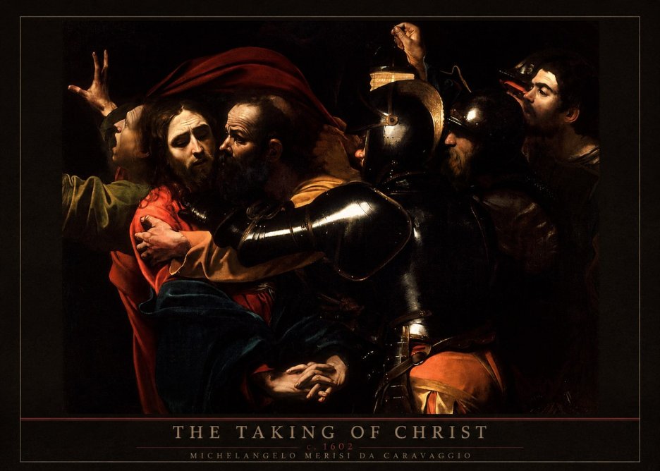 Michelangelo Merisi da Caravaggio The Taking of Christ II No5 - Plakát