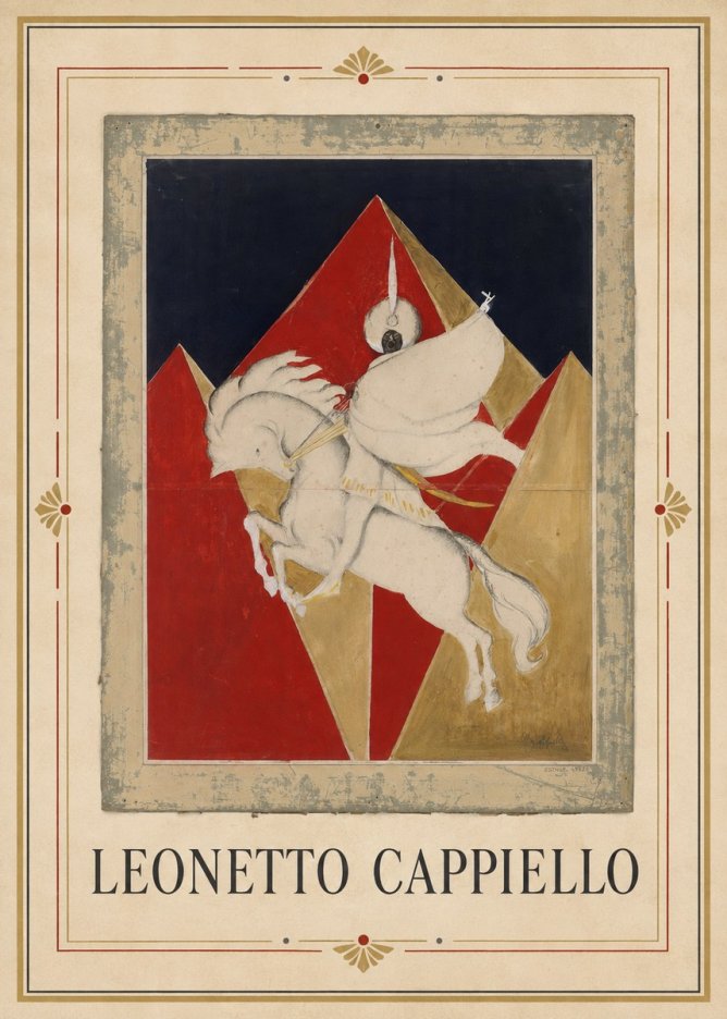 Leonetto Cappiello Rider on a White Horse No1 - Plakát