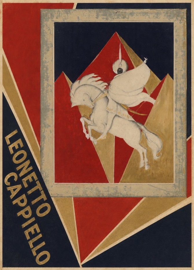 Leonetto Cappiello Rider on a White Horse No2 - Plakát
