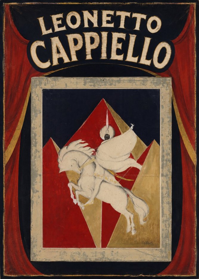 Leonetto Cappiello Rider on a White Horse No5 - Plakát