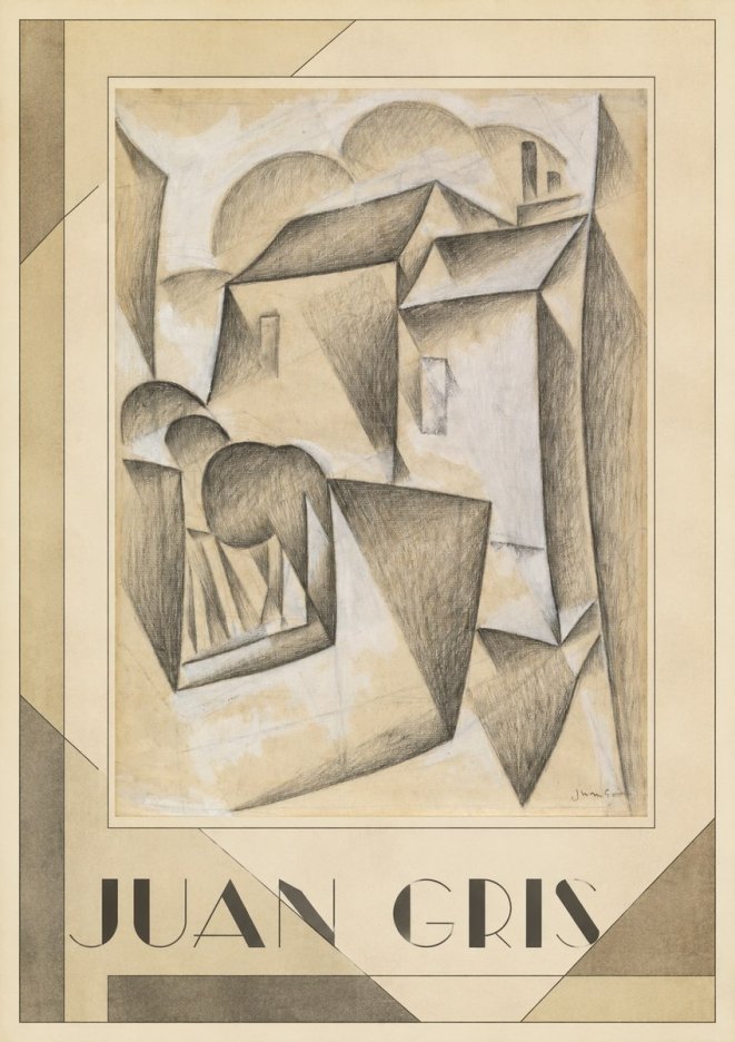 Juan Gris Houses in Paris No1 - Plakát