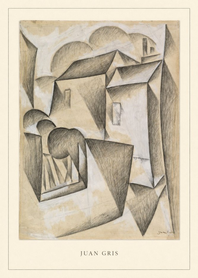 Juan Gris Houses in Paris No3 - Plakát
