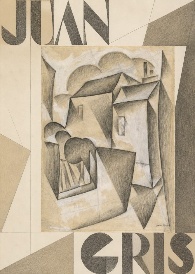 Juan Gris Houses in Paris No6 - Plakát