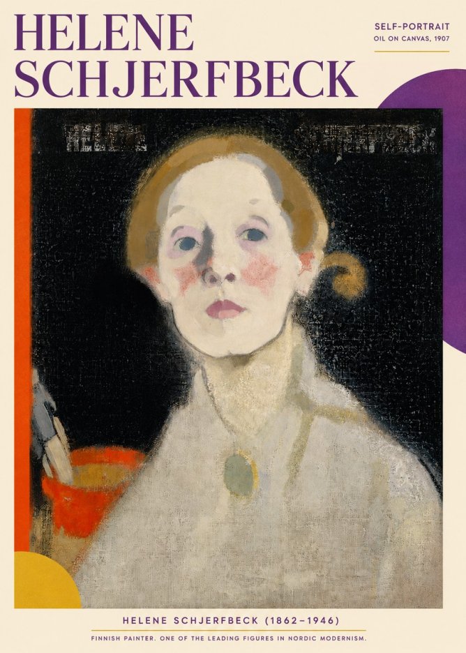 Helene Schjerfbeck Self-portrait No3 - Plakát