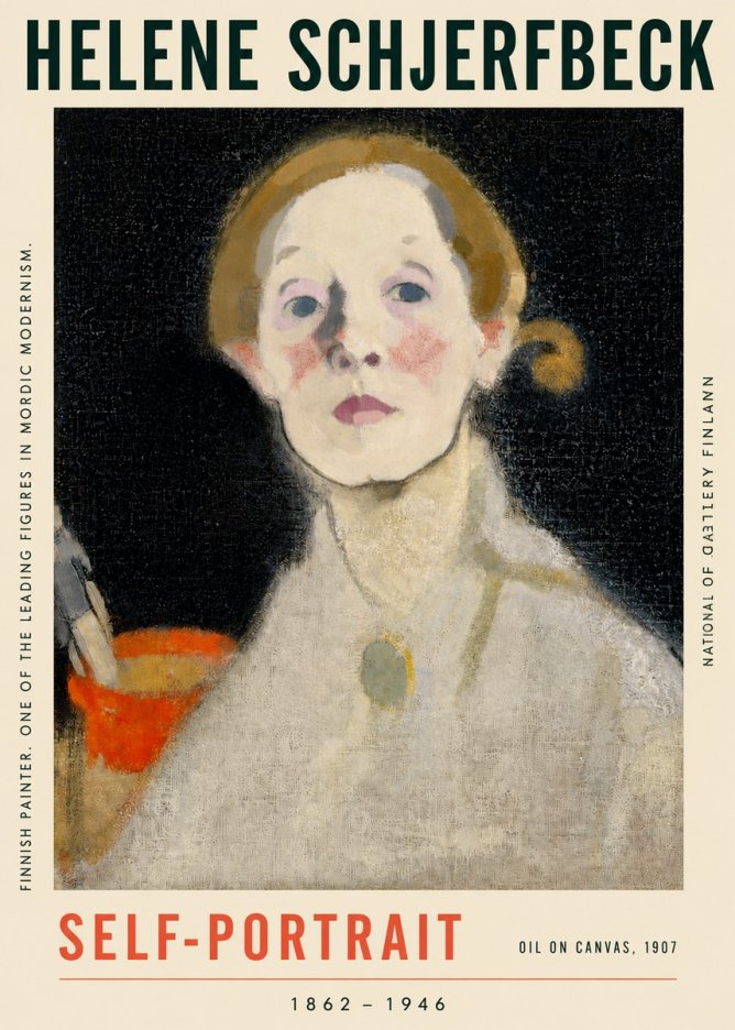 Helene Schjerfbeck Self-portrait No4 - Plakát