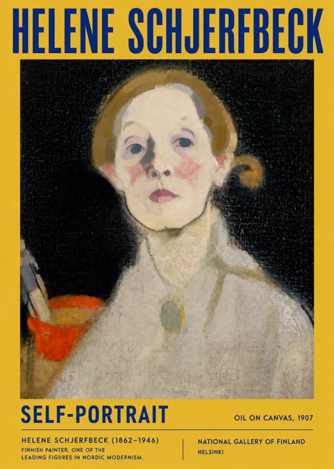 Helene Schjerfbeck Self-portrait No5 - Plakát
