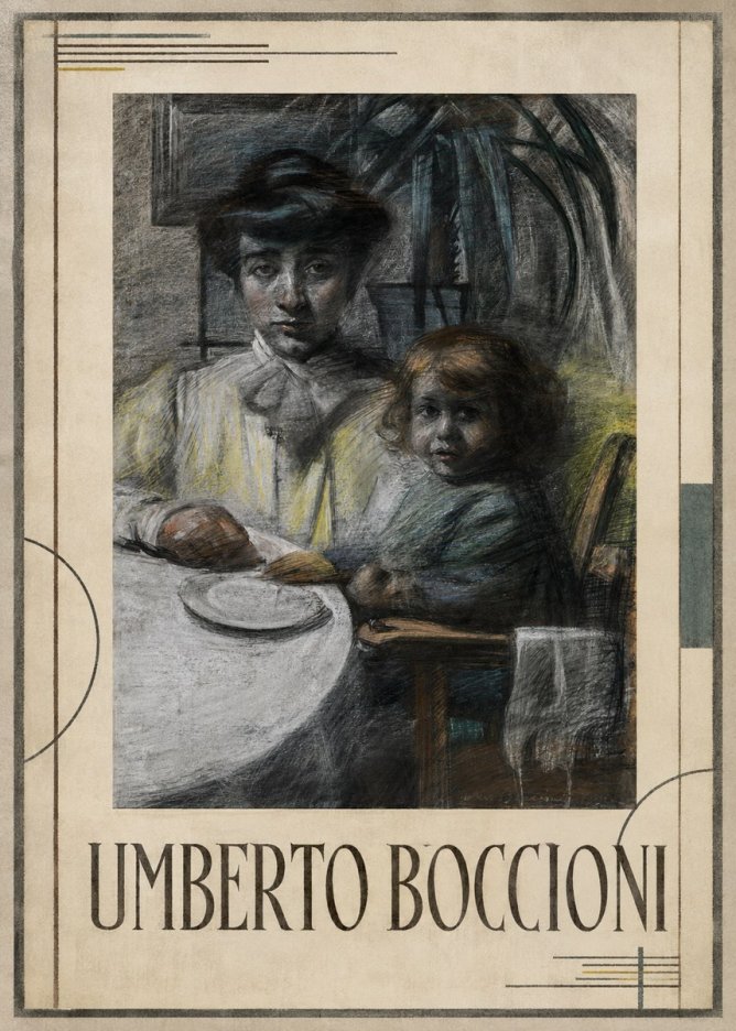 Umberto Boccioni Mother and Sister No1 - Plakát