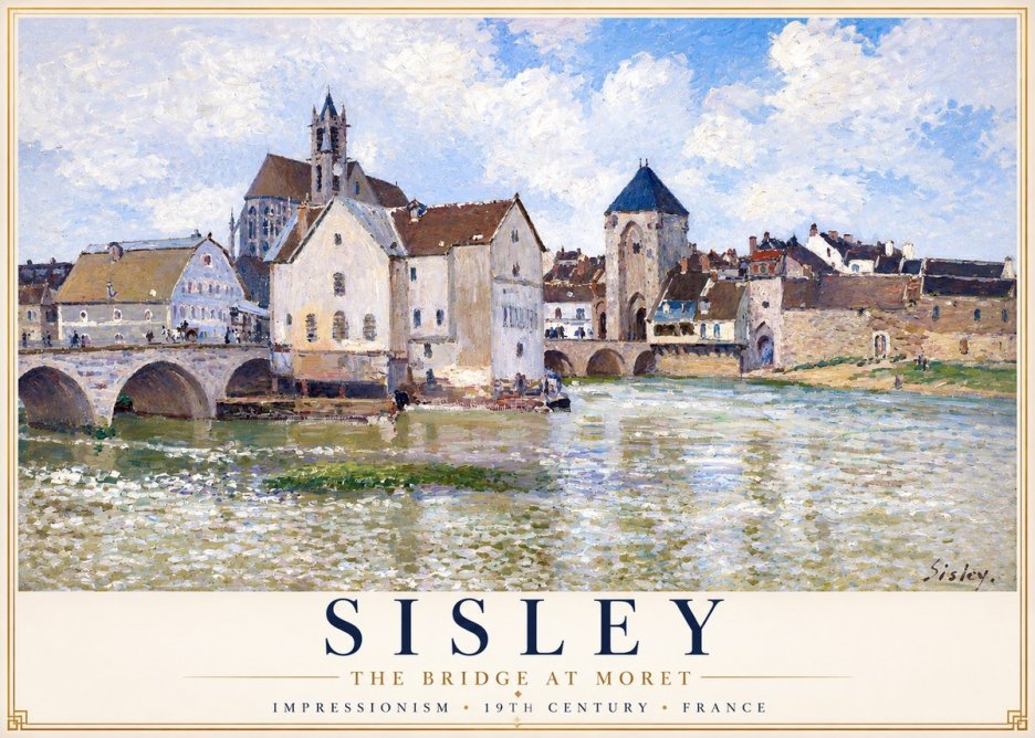Sisley Moret-sur-loing No2 - Plakát