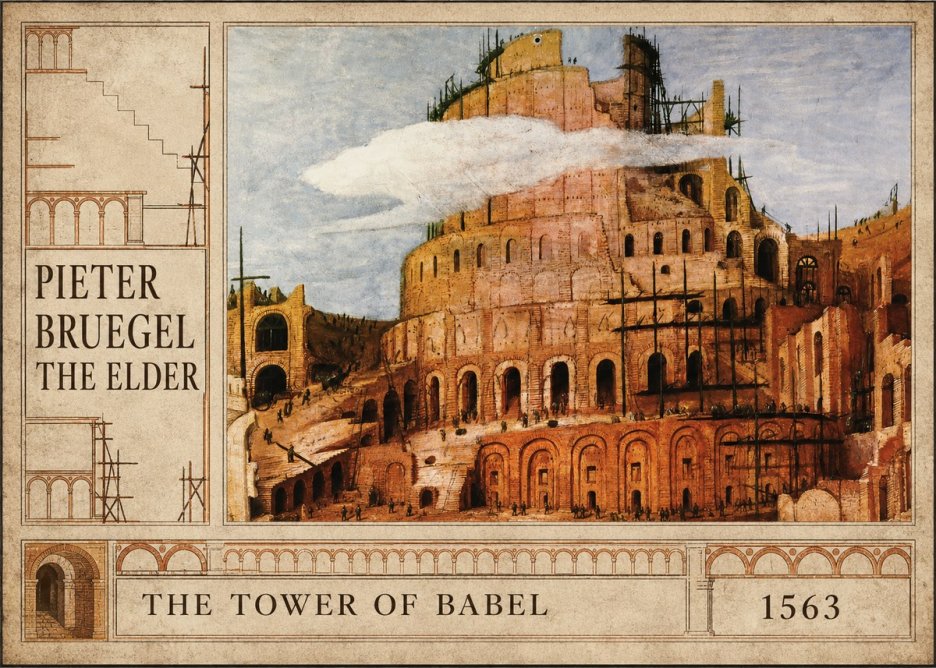 Pieter Bruegel The Tower of Babel XI No2 - Plakát