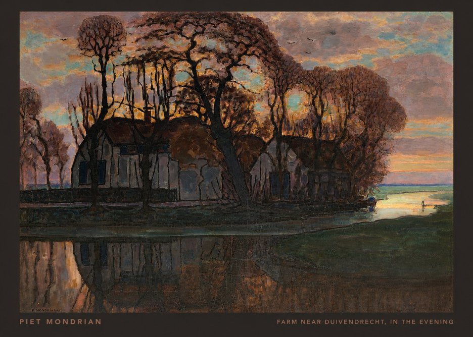 Piet Mondrian Farm Near Duivendrecht, in the Evening No6 - Plakát