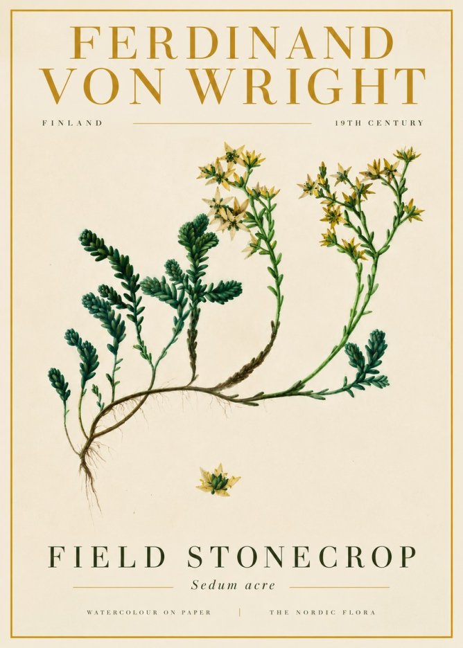 Ferdinand von Wright Botanical Study No6 - Plakát
