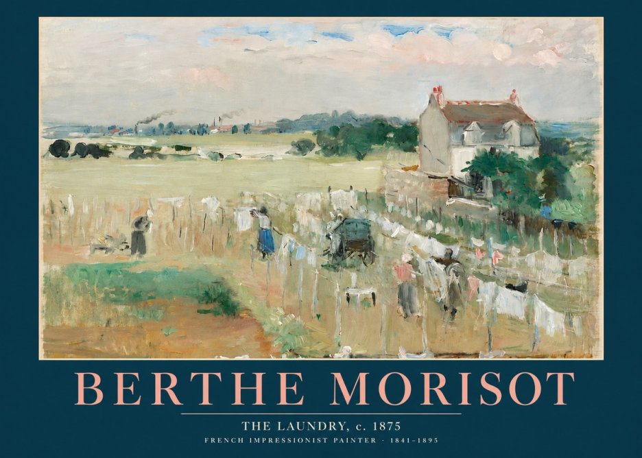 Berthe Morisot The Laundry No2 - Plakát
