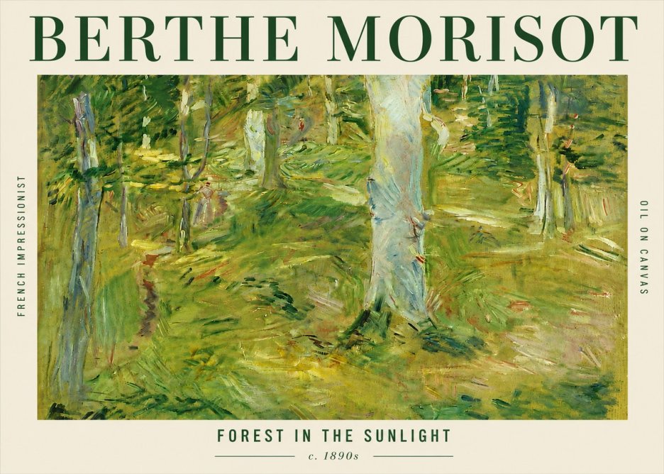 Berthe Morisot Forest in the Sunlight No3 - Plakát