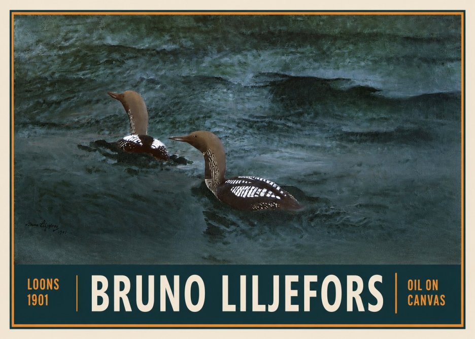 Bruno Liljefors Loons · 1901 No2 - Plakát