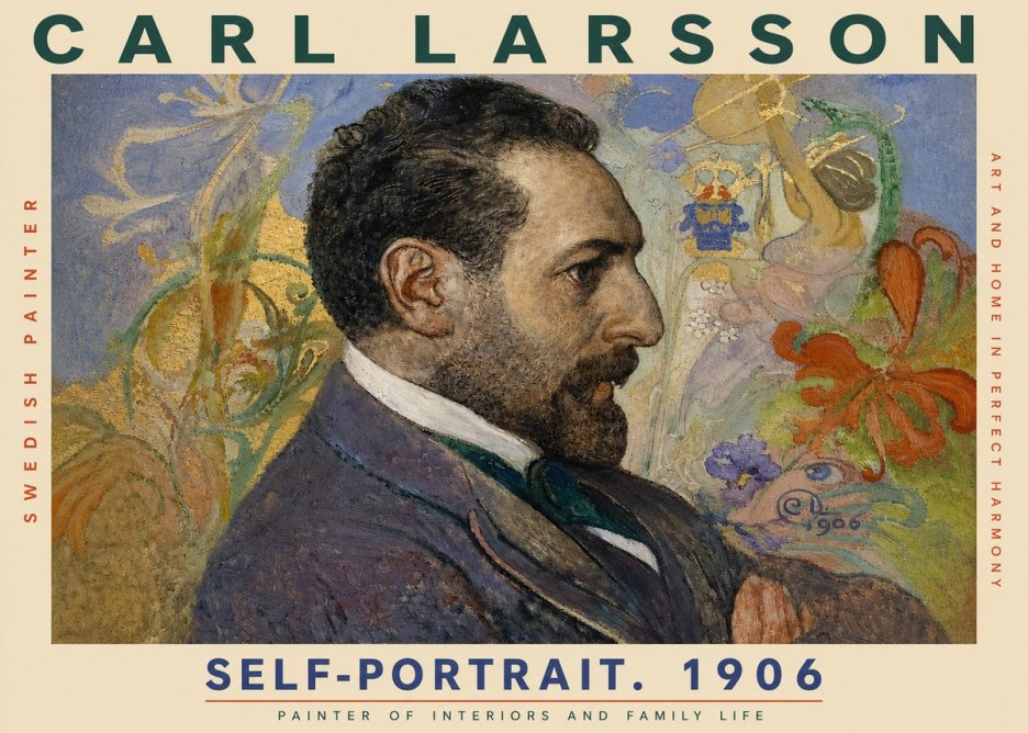 Carl Larsson Self-portrait. 1906 No3 - Plakát