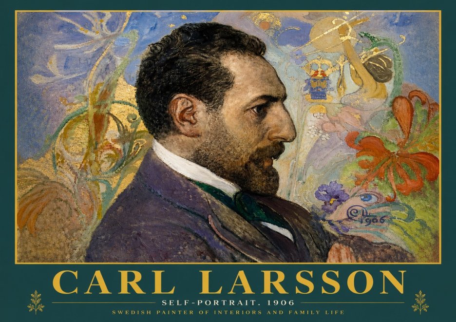 Carl Larsson Self-portrait. 1906 No4 - Plakát