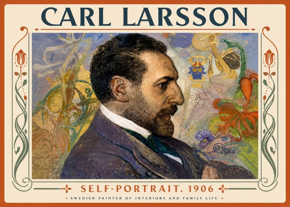 Carl Larsson Self-portrait. 1906 No5 - Plakát