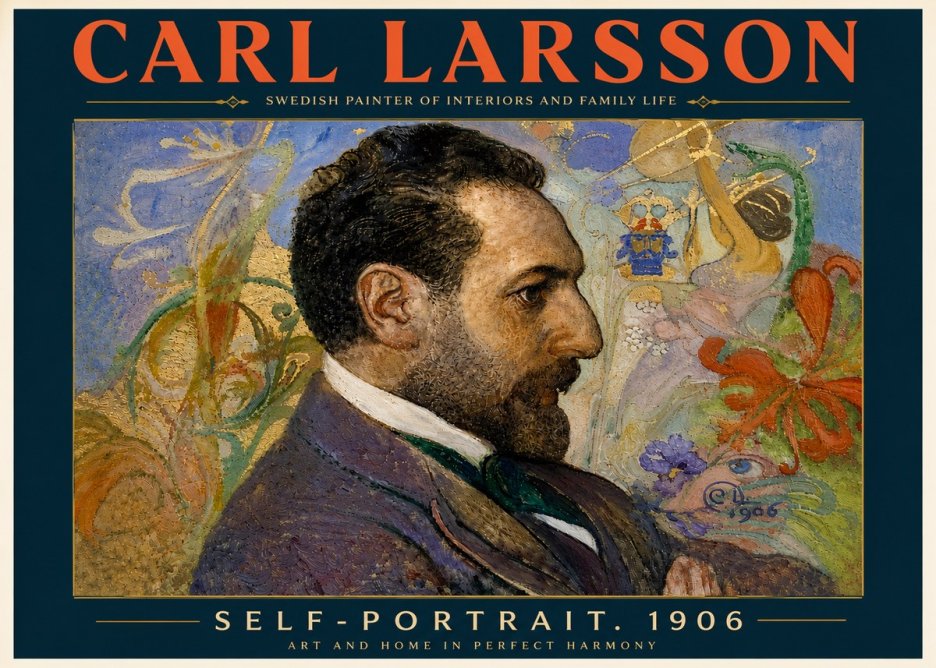 Carl Larsson Self-portrait. 1906 No6 - Plakát