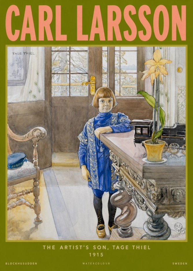 Carl Larsson The Artist's Son, Tage Thiel No2 - Plakát