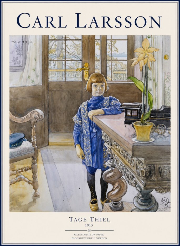 Carl Larsson The Artist's Son, Tage Thiel No5 - Plakát