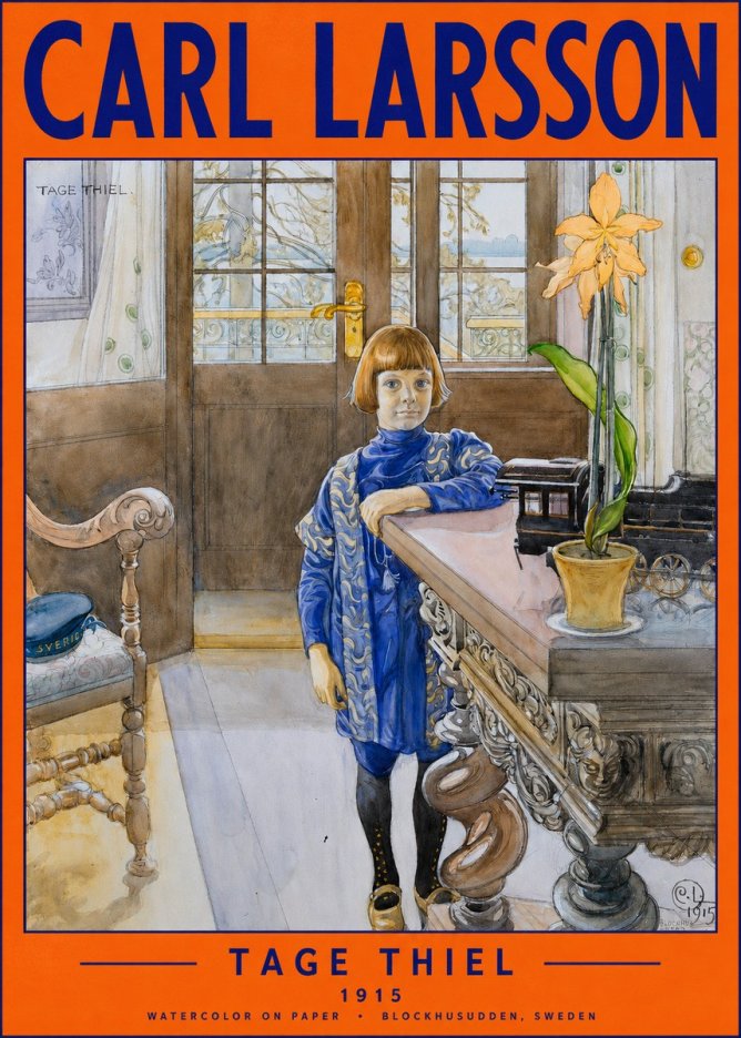 Carl Larsson The Artist's Son, Tage Thiel No6 - Plakát