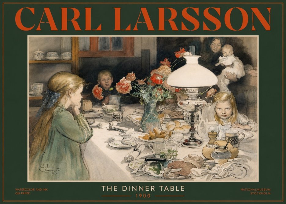 Carl Larsson The Dinner Table No5 - Plakát