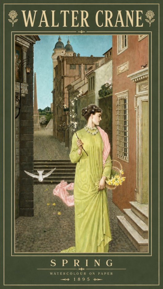 Walter Crane Spring No5 - Plakát