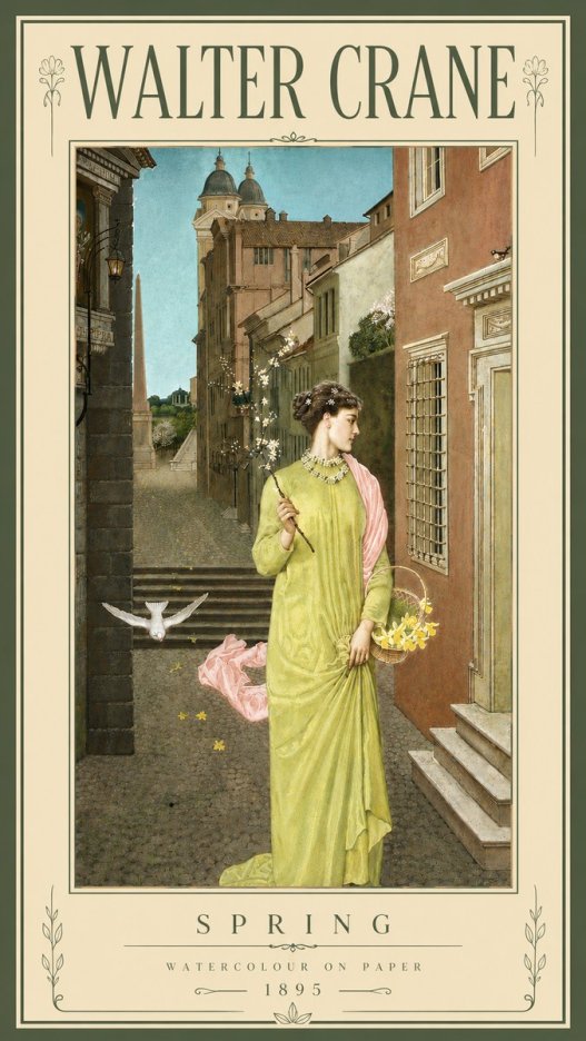 Walter Crane Spring No6 - Plakát