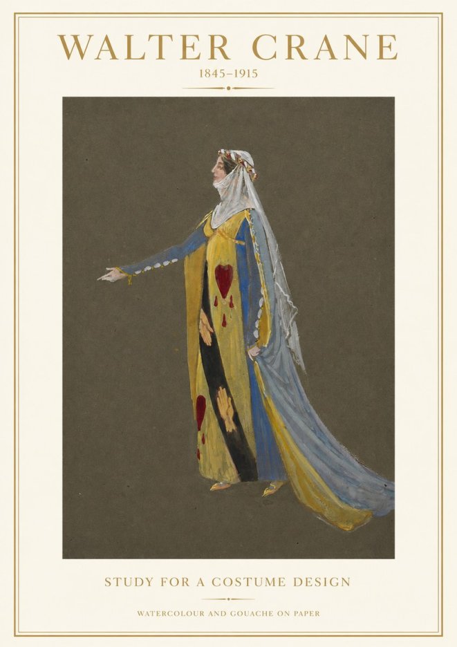 Walter Crane Study for a Costume Design No1 - Plakát