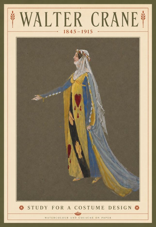 Walter Crane Study for a Costume Design No3 - Plakát