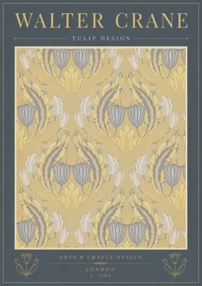 Walter Crane Tulip Design I No6 - Plakát