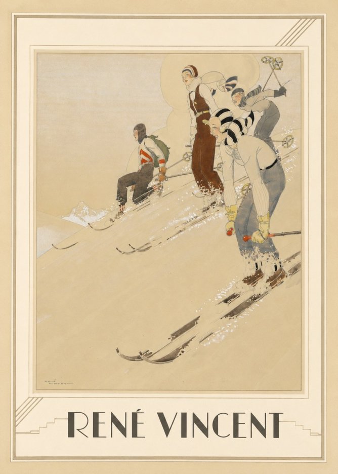 René Vincent Skiers No1 - Plakát