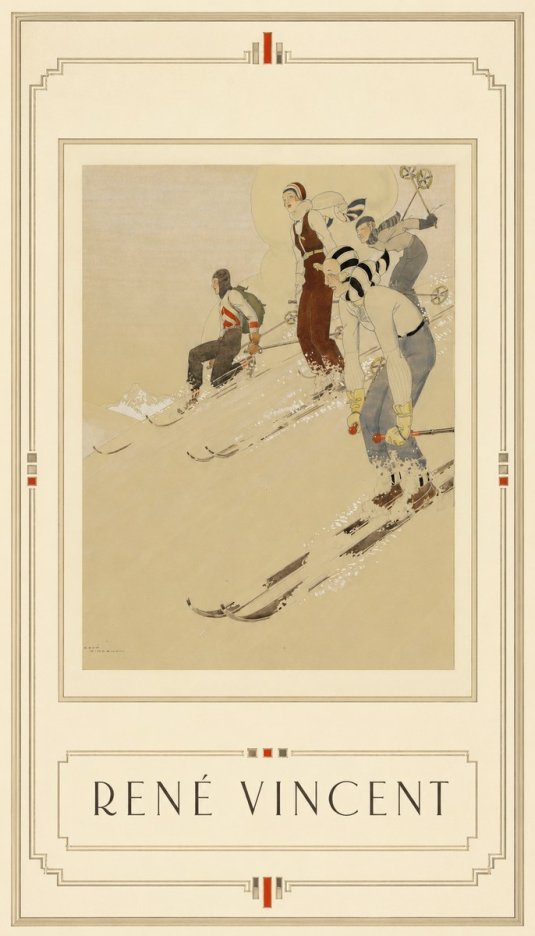 René Vincent Skiers No3 - Plakát